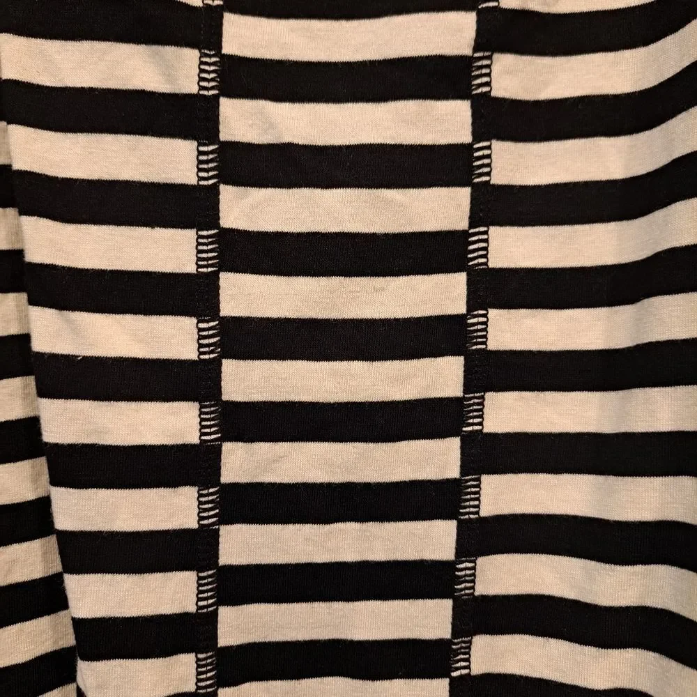 Talbots women's black and white striped plus size t shirt blouse cap sleeves 3X - Picture 8 of 8